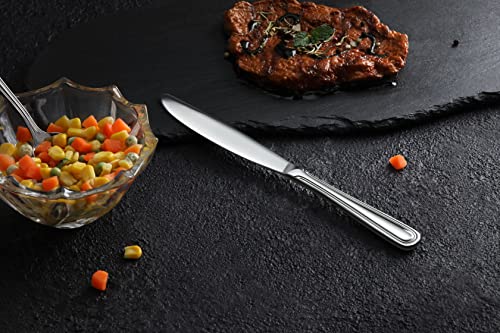 New Star Foodservice Windsor Pattern Stainless Steel Dinner Knife, 8.2-Inch, Set of 12, Commercial Grade - size: Stainless Steel - Dinner Knife (12-Piece)