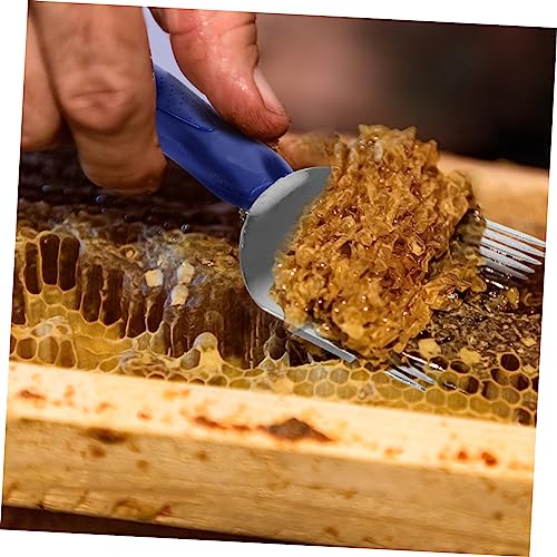 Multi-Functional Honeycomb Scraper Tool for Beekeepers Sturdy Stainless Steel Honey Uncapping Fork with Plastic Handle Essential Beekeeping Equipment for Honey Extraction