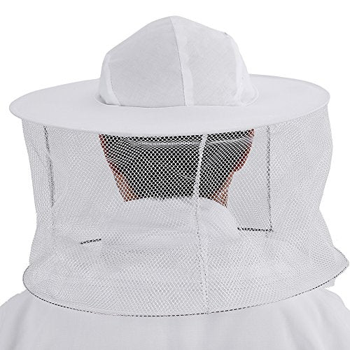 HEEPDD Beekeeping Suit XL Full Body Protective Outfit Ventilated Round Veil for Hive Inspection and Honey Harvesting 99.9% Sting Breathable Mesh Design Summer Beekeeping Safety - color: XL