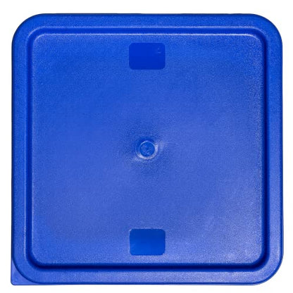 Tiger Chef 18 Quart Commercial Grade Clear Food Storage Square Polycarbonate Containers With Blue Lids - style: 18 Quart