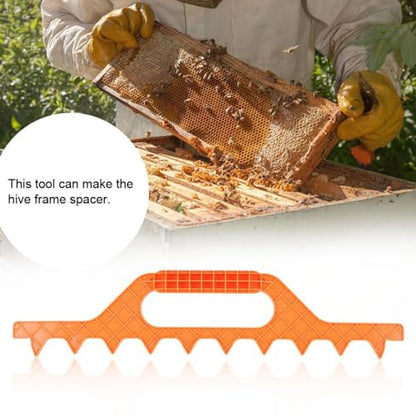 Frame Hive Spacer for Spacing Bee Frames,Beekeeping Supplies framing Tools Plastic shims Beekeeping Practical Tool Honeycomb Spacer (Orange 9 Frame)