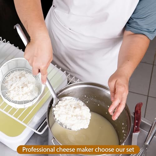 Grand Way Cheese Making Semi Soft and Soft Cheese Mold for 0,5 GAL - Homemade Cheese Making Supplies - Molde Para Queso - Cheese Form with Cheesecloth - Cheese Basket Container Molds - color: 3. Cheese Form 1pc