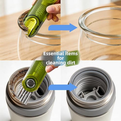 3 in 1 Cup Lid Cleaning Brush Set - Multifunctional Cup Cleaning Brushes, Water Bottle Brushes for Cleaning, Home Kitchen Crevices Cleaning Brush (3 Packs)