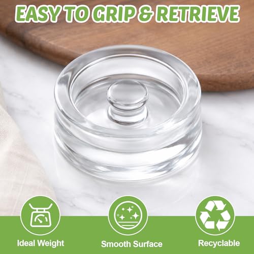 Leinuosen 32 oz 4 Sets Fermentation Kit for Wide Mouth Mason Include Fermentation Glass Jars and Lids, Fermenting Weights, Airlocks, Silicon Rings Accessory for Complete Making and Storing Sauerkraut