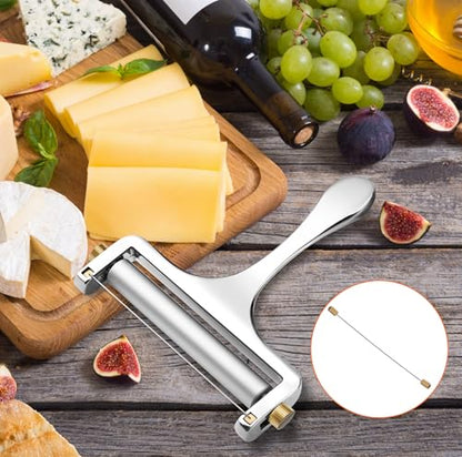 TOPULORS 5-Pack Stainless Steel Cheese Slicer Cutter Replacement Wires, Compatible With Zulay Kitchen, Sopito, Bellemain Roller Cheese Slicers, Ideal for Hard & Soft Cheese Slicing