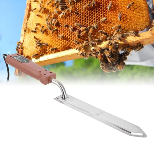 Electric Honey Uncapping Knife, Electric Heating Honey Scraper with Memory Function, 50-180℃ Temperature Control and Uncapping Fast, Durable Stainless Steel and Easy To Maintain, for Beekeeper