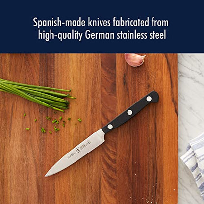 Henckels Classic 3-Pc Starter Chef Knife Set, Razor-Sharp German Engineered | Fully Forged Construction Provides Balance with Traditional Triple-Rivet Handles Enables Comfortable Easy Cutting. - style: Kitchen Knife Set