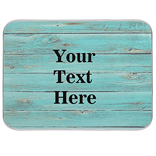 Dish Drying Mat for Kitchen Turquoise Rustic Wooden Barn Retro Farmhouse Counter 18 x 24 inch-Absorbent Microfiber Dish Mat, Reversible Drying Pad Dish Drainer Rack Mats for Countertop Fast Dry - color: Rustic, size: 18x24in