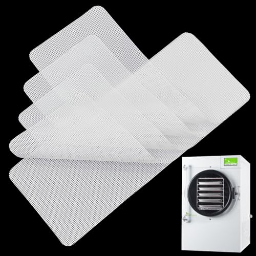 GUCUJI Silicone Mesh Mats for Harvest Right Freeze Dryer (Medium 5 Trays), Non-Stick, Reusable, Easy to Clean, Food Grade BPA Free, 5Pcs