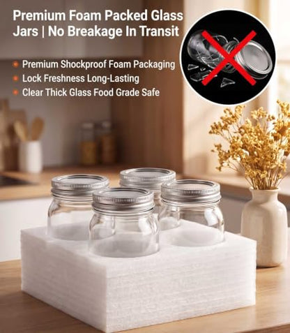 Mason Jars with Airtight Lids,16oz Wide Mouth Food Grade Glass Canning Jars,Food Storage Leak-Proof, Dishwasher Safe, Perfect Fermenting, Pickling, Overnight Oats,Snacks, Candies, DIY Projects (4PACK) - size: 16oz*4PCS