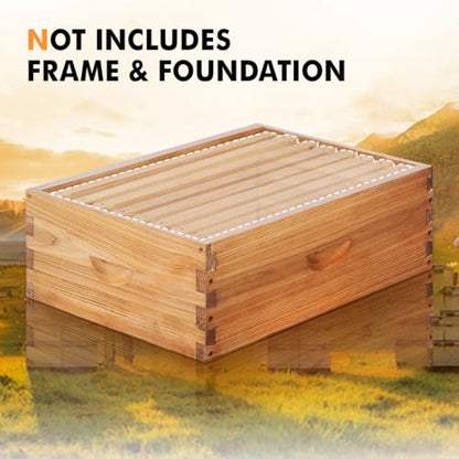 8 Frame Super Beehive Board Unassembled Bee Box Wax Coated Bee Hives Body Comes with Pack of Screws(No Frames or Foundations) - size: 8 Frame Super