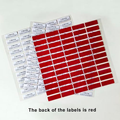 170pcs1.2x0.4 inch Water Sensitive Sticker Turn Red When Got Wet Device Potential Damage Indicator Warranty Void Instruction Liquid Sensor Label - style: 30X10MM