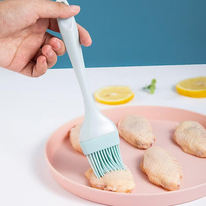 3pcs/set Food Grade Silicone Cake Spatula and Oil Brush and Cream Scraper and Sauce Brush, Baking Tool Set - color: Green
