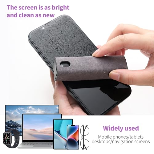 CUIUD Screen Cleaner Kit, Two in One Screen Cleaner Spray and Wipe, Touchscreen Mist Cleaner Spray Bottle for Phone/Laptop/Tablet/TV/Monitor/Car Screens(Grey) - color: Grey