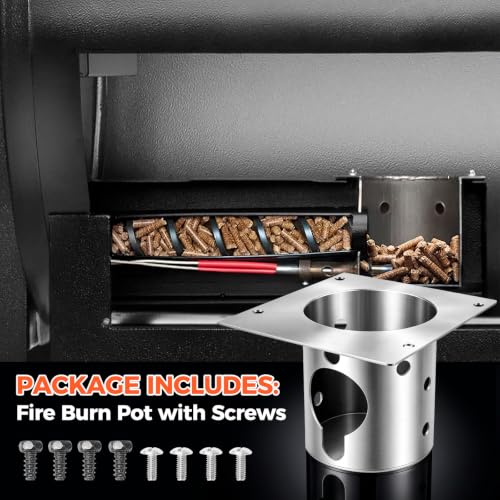 QuliMetal 304 Stainless Steel Fire Burn Pot for Pit Boss Pro Series 1150/1600 Pellet Grills, Pit Boss PB1150PS2, PB1150PS3, PB1600PS1 Grills, Upgraded Durable FirePot Accessories with Screws - size: L1 Fire Burn Pot for Pit Boss 1150