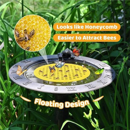 12pcs Floating Bee Island Watering Feeder Station Honeycomb Tray for Outdoor Garden Thirsty Pollinators Drinker