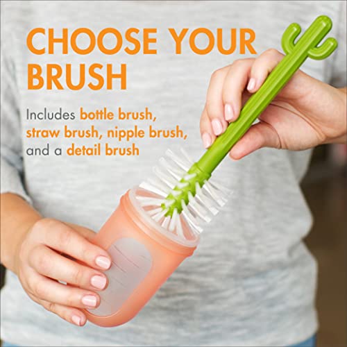 Boon Cacti Bottle Cleaning Brush Set - Includes Bottle Brush,Nipple-Brush,Detail-Brush,and Straw-Brush - Baby-Bottle-Brush Set for-Bottle Drying Rack - Baby Essentials -,4 Count (Pack of 12) - size: 4 Piece Set (Pack of 12), style: Cacti Bottle Brush Set