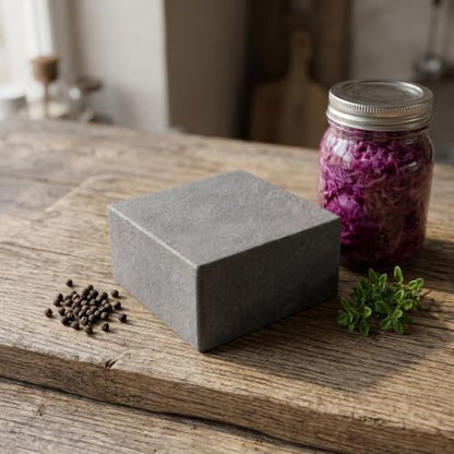 Zerodeko Vegetable Fermentation Weight Stone, Moisture Separating Press Plate for Shredded Cabbage - Fermenting Sauerkraut Pickles Accessory, 3.9x3.9x2in - color: Black