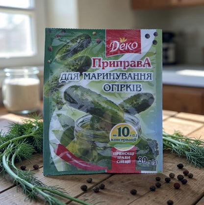 Traditional Ukrainian/Russian seasoning mix for Pickled and Salted Cucumbers, 1 pack for 10 liters (Cucumbers)