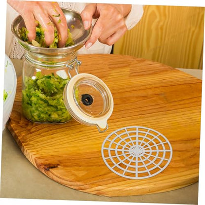 Ipetboom 5pcs Round Mesh Fermenting Press Rack for Pickling and Canning Vegetables Multifunctional Fermentation Weight Enhances Flavor Absorption and Easy to Clean Vegetable Press Tools