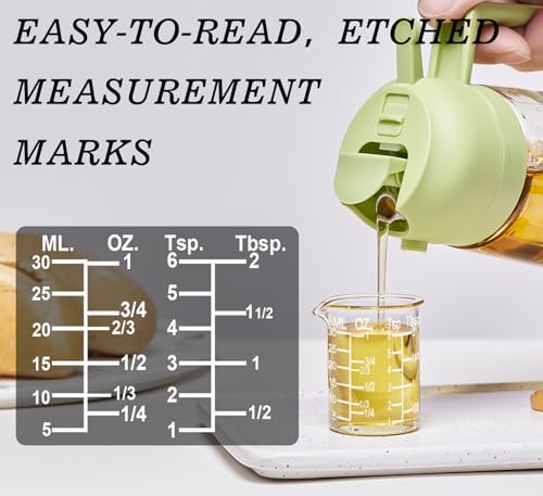Ackers Etching Scale Measuring Glass V-Shaped Spout Made of High Borosilicate Glass Measuring for Kitchen or Restaurant, Easy to Read,30ML (1 Oz) 丨(2 Pack) - size: 30ML (1 OZ)