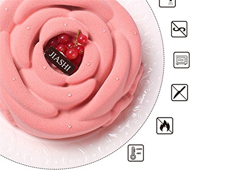 FantasyDay 9.3" Big Rose Flower Birthday Cake Mold - Silicone Baking Pan/Mold for Birthday, Wedding, Parties - Cake, Loaf, Muffin, Brownie, Cheesecake, Tart, Pie, Flan, Bread - color: Big Rose