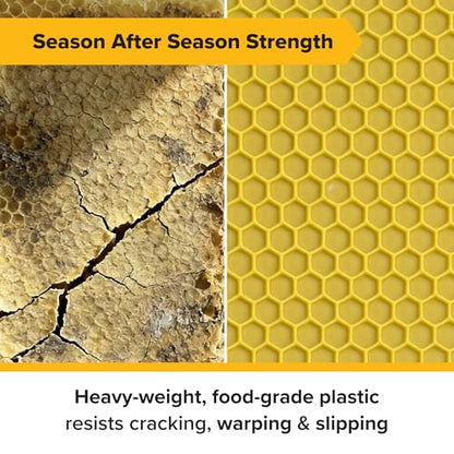 Mann Lake 5 5/8" Waxed Yellow Rite-Cell Foundation Sheets, Made in the USA, BPA-Free, Food-Grade, Beeswax-Coated for Beehive Frames, Fits 6 5/8" Hive Bodies, Durable, Wax Moth Resistant, 100-Pack - color: Natural, size: 100 Count (Pack of 1)