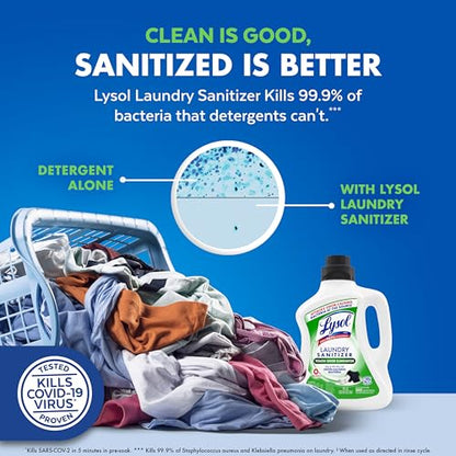 Lysol Tough Odor Eliminator Laundry Sanitizer Additive, Sanitizing Liquid for Gym Clothes and Activewear, 0% Bleach, Eliminates Odor Causing Bacteria, 90oz - size: 90 Fl Oz (Pack of 1)