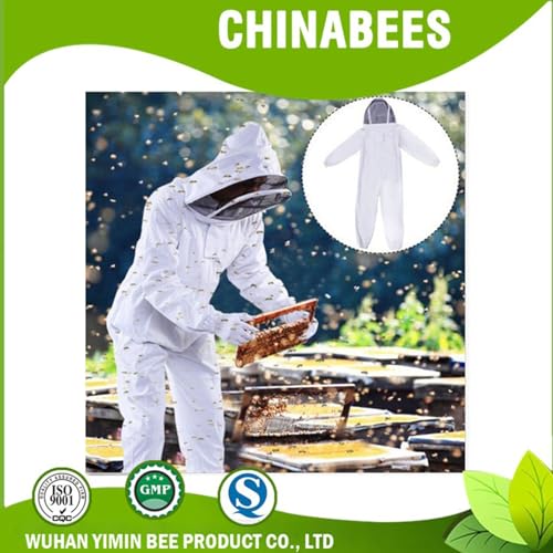 Bee Protective Suit Unisex Breathable Fabric | Protective Cotton Blend Beekeeping Equipment for Professional, Beginner, Women Beekeepers, Apiary Work, Honey Harvest, - color: 2XL
