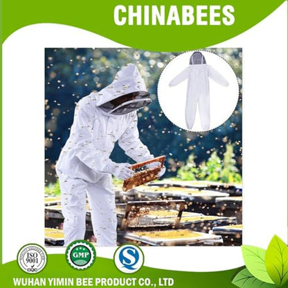 Bee Protective Suit Unisex Breathable Fabric | Protective Cotton Blend Beekeeping Equipment for Professional, Beginner, Women Beekeepers, Apiary Work, Honey Harvest, - color: 2XL