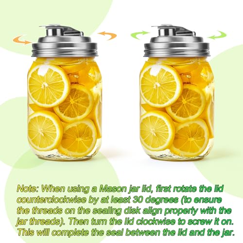 Mason Jar Pour Spout Lid Stainless Steel, Regular Mouth Pour Spout Flip Cap Lids for Mason Jars, Anticracking Leak Proof Seal Cover Airtight for Drinking Salad Dressing & Food Storing(4PCS) - style: Regular Mouth Stainless Steel Lid 4 PCS