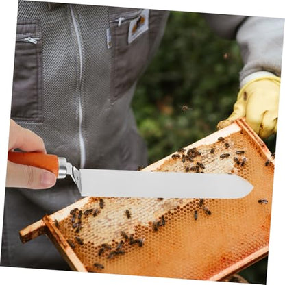 Sosoport Beginner Beekeeper Kit Beehive Tool Z-Shape Uncapping Knife Honey Extractor Scraper for Easy Random Color