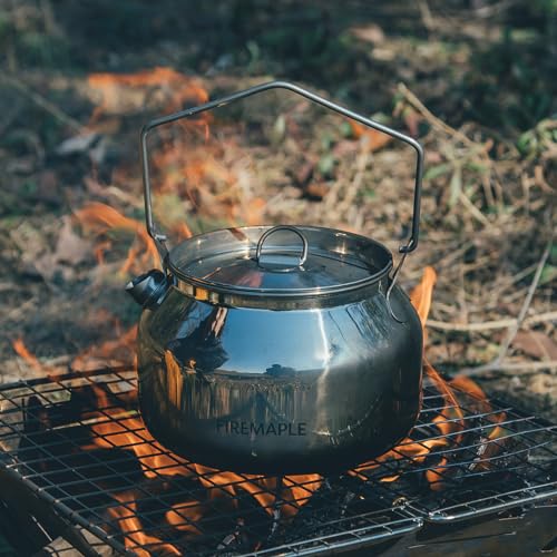 Fire-Maple Antarcti Portable 1.2 Liter Lightweight Stainless Steel Camping Kettle | Durable and Portable Camp Tea Pot | Ideal for Bushcraft and Outdoor Campfire Use - size: 1.2L