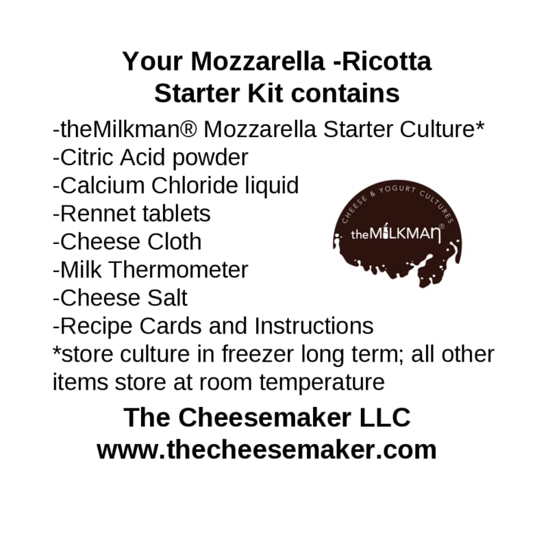 theMilkman® Mozzarella - Ricotta Cheese Making Starter Kit