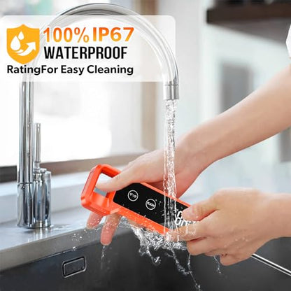 Digital Meat Thermometer for Cooking, Fast Reading Thermometer with IP67 Waterproof, ±0.5 ℉ Accuracy Kitchen Thermometer, Easy to Use, Meat Thermometer Digital for Candy, Grill, BBQ, Brewing