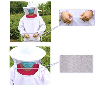Professional Beekeeper Suit (Jacket, Pants, Gloves) Beekeeping Suit Bee Suits for Men Women - size: Adult-L