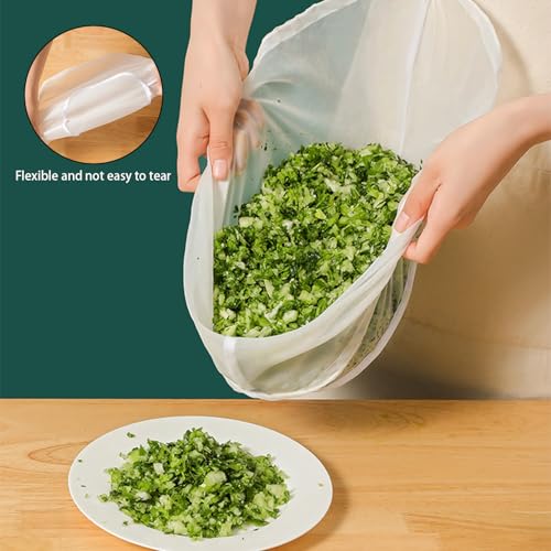 6PCS Organic Cotton Cheesecloth Bags - Reusable Straining Bags for Nut Milk, Soy Milk, Dumpling Fillings, and More (B-6PCS) - color: B-6PCS