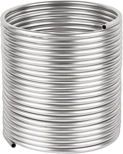 3/8" x 50Ft 304 Stainless Steel Tubing Coil, Immerson Tubing Coil for Ice Bath Wort Chiller, Beer Brewing, Welded Stainless Steel Tube for DIY Projects (5/16" x 50Ft) - size: 5/16" x 50Ft