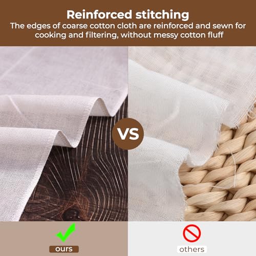 10 Pack Precut Cheesecloth,Grade 100, Ultra Fine for Straining & Cooking, 100% Unbleached Cotton Cheese Cloth Making Cloths Straining, Hemmed Combed Muslin Cheese Tools (80 * 80cm) - size: 80*80cm