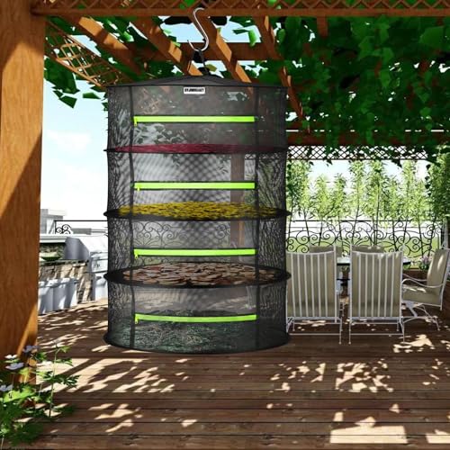 Herb Drying Rack - Breathable Mesh, Hanging with Zipper for Plants, Seeds, and Buds