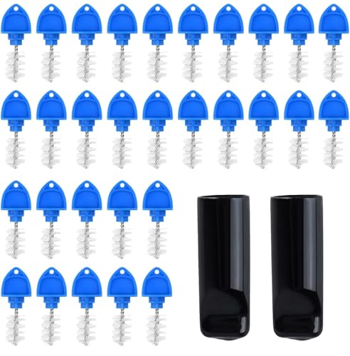 Draft Beer Tap Plug Brush 32PACK Beer Faucet Cap Plug Keg Taps Beer Tap Plugs Cleaning Rubber Stopper Plug Tap Soother Sanitary Covers - style: 30pcs Faucet Plug+2pcs Tap Cover