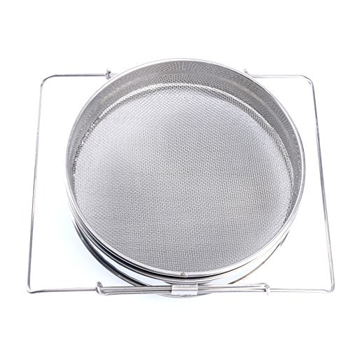Stainless Steel Beekeeping Double Honey Sieve Strainer Extractor Filter Mesh Screen Equipment (1)