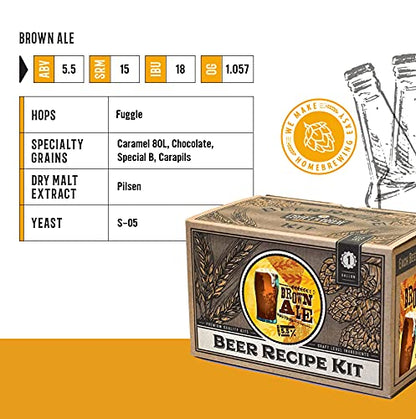 Craft A Brew Recipe Kit - Brown Ale Refill - 1 Gallon - Ingredients for Home Brewing Beer - color: Brown Ale