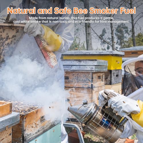 2 Pound Burlap Bee Smoker Fuel - Ideal for Beekeeping, Long-Lasting Cool Smoke, Perfect Match for Bee Hive Smokers