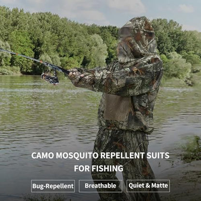 Mosquito Suits Net Bug Pants Jacket Hood Sets Ultra-fine Mesh Outdoor Fishing Hiking, Camping and Gardening - size: M/L(165CM-175CM)