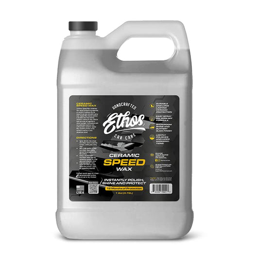 Ethos Ceramic Speed Wax – SiO2 Ceramic Coating Spray for Cars – Hydrophobic Car Wax Spray Top Coat Polish – High Gloss Shine, Ceramic Spray Wax – 12+ Month Protection - color: Ceramic Speed Wax GALLON