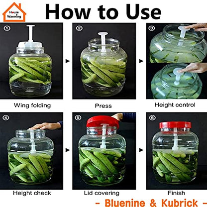 Balwoo - Press Plate - Principle of Fermentation Weight, Useful for Lots of Pickled Foods for Bucket Crock Batches Need Container Mouth Minimum Internal Diameter 14cm(5.5in) or More (Round White)