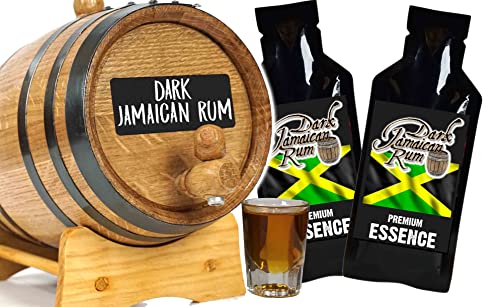 Dark Jamaican Rum Whiskey Making Bootleg Kit w/Chalkboard & Book- Thousand Oaks Barrel Co. – Make & Age Spirits in an Oak Cask Keg- Best Father’s Day Gift Ever (3L) - size: 3 Liter