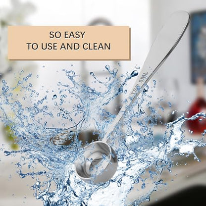 2PCS 1/2tbsp(1.5tsp, 7.5ml) Single Measuring Spoon, Stainless Steel Individual Teaspoon, Metal Measure Scoop with Gift Box - size: 1/2 tbsp | 1.5 tsp | 7.5 ml | 1/4 oz