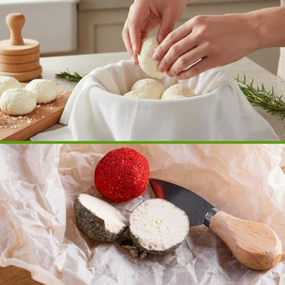 6 Pcs Cheesecloth Bags for Straining, 20x20Inch Unbleached Cotton Cheesecloth Cheese Cloths for Yogurt Nut Milk Baking